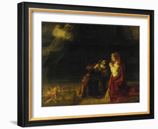 The Sacrifice of Manoah, 1641-Rembrandt van Rijn-Framed Giclee Print