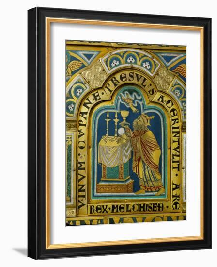 The Sacrifice of Melchizedek, Verdun Altar, Begun 1181, Enamel-Nicholas of Verdun-Framed Giclee Print