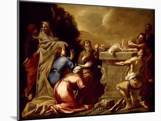 The Sacrifice of Noah, C. 1645-1650 (Oil on Canvas)-Italian School-Mounted Giclee Print