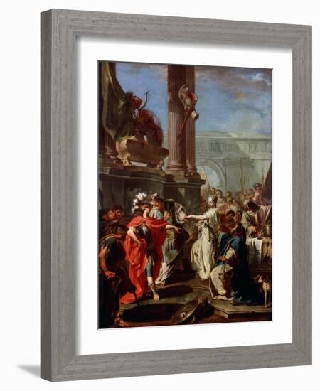The Sacrifice of Polyxena, 1730s-Giovanni Battista Pittoni-Framed Giclee Print