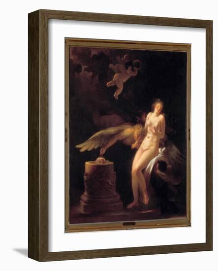 The Sacrifice of the Rose, 18Th Century (Oil on Canvas)-Jean-Honore Fragonard-Framed Giclee Print