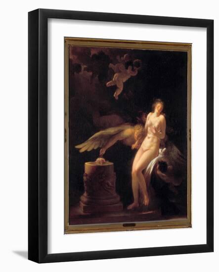 The Sacrifice of the Rose, 18Th Century (Oil on Canvas)-Jean-Honore Fragonard-Framed Giclee Print