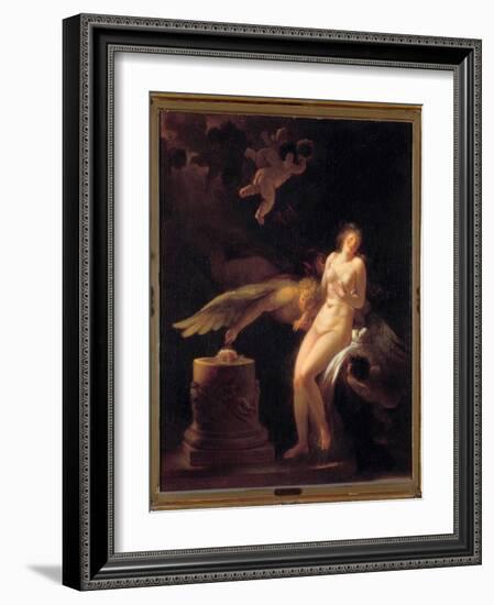 The Sacrifice of the Rose, 18Th Century (Oil on Canvas)-Jean-Honore Fragonard-Framed Giclee Print