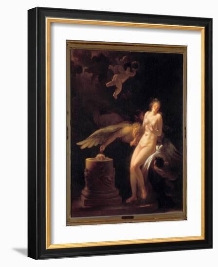 The Sacrifice of the Rose, 18Th Century (Oil on Canvas)-Jean-Honore Fragonard-Framed Giclee Print