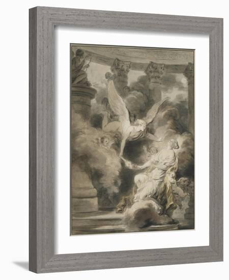 The Sacrifice of the Rose, C. 1775-1780-Jean-Honore Fragonard-Framed Giclee Print