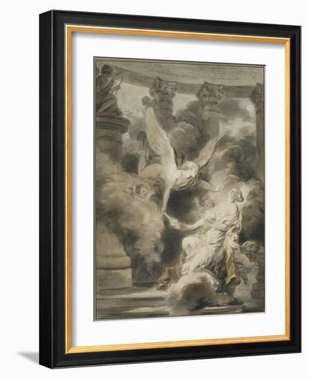 The Sacrifice of the Rose, C. 1775-1780-Jean-Honore Fragonard-Framed Giclee Print