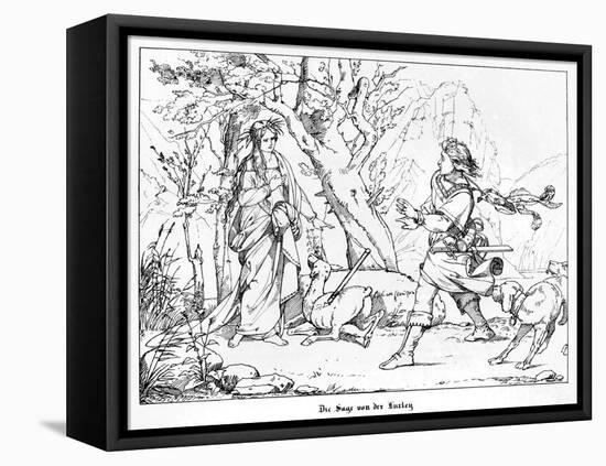 The Saga of Lorelei, Engraved by J. Dielmann-Alfred Rethel-Framed Premier Image Canvas