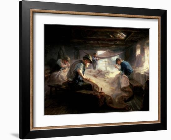 The Sail Loft, 1908-Ralph Hedley-Framed Giclee Print