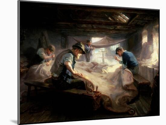 The Sail Loft, 1908-Ralph Hedley-Mounted Giclee Print