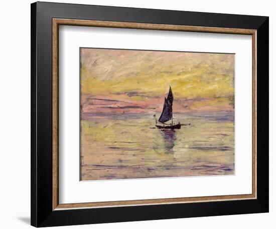 The Sailing Boat, Evening Effect, 1885-Claude Monet-Framed Giclee Print