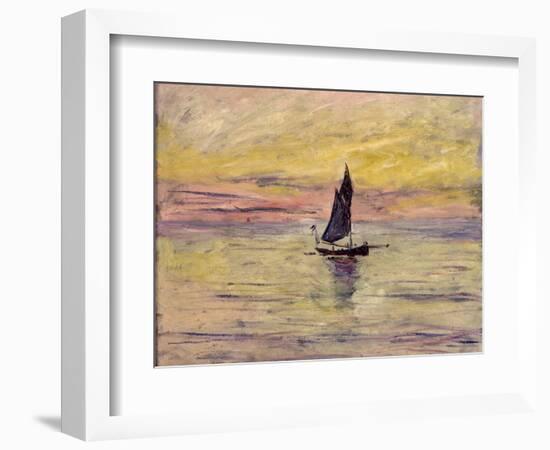 The Sailing Boat, Evening Effect, 1885-Claude Monet-Framed Giclee Print