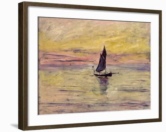 The Sailing Boat, Evening Effect, 1885-Claude Monet-Framed Giclee Print