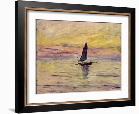 The Sailing Boat, Evening Effect, 1885-Claude Monet-Framed Giclee Print