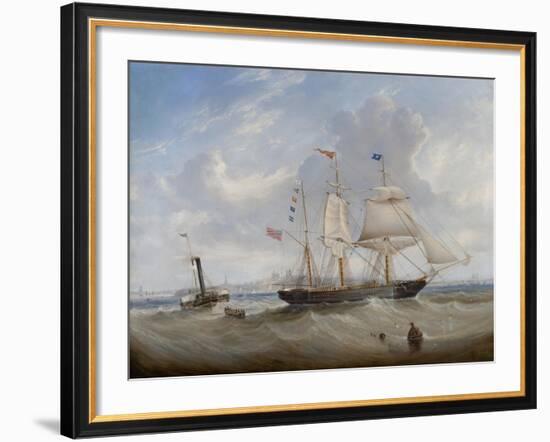 The Sailing Ship 'Anne' Leaving the River Tyne, 1859-John Scott-Framed Giclee Print