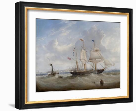 The Sailing Ship 'Anne' Leaving the River Tyne, 1859-John Scott-Framed Giclee Print