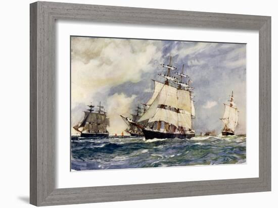 The Sailing Training Squadron, 1899-Charles Edward Dixon-Framed Giclee Print