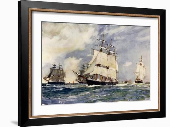 The Sailing Training Squadron, 1899-Charles Edward Dixon-Framed Giclee Print