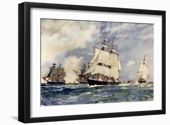 The Sailing Training Squadron, 1899-Charles Edward Dixon-Framed Giclee Print