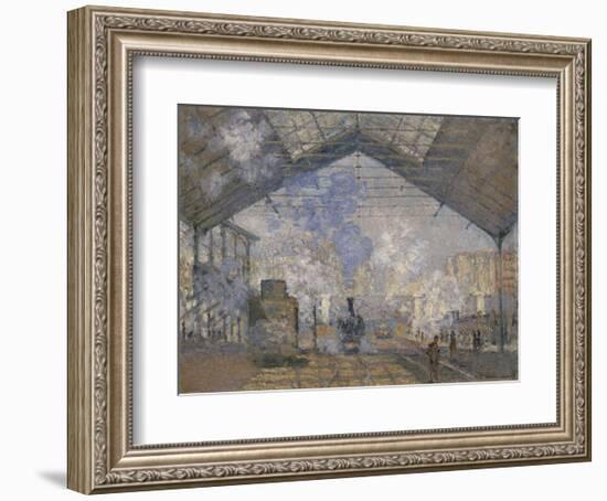The Saint-Lazare Station, 1877-Claude Monet-Framed Art Print