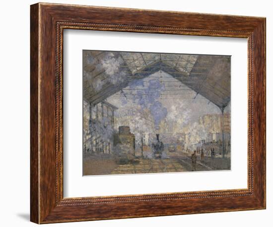 The Saint-Lazare Station, 1877-Claude Monet-Framed Art Print