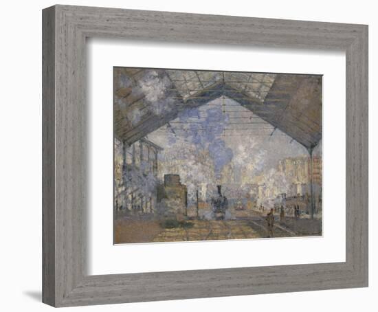 The Saint-Lazare Station, 1877-Claude Monet-Framed Art Print