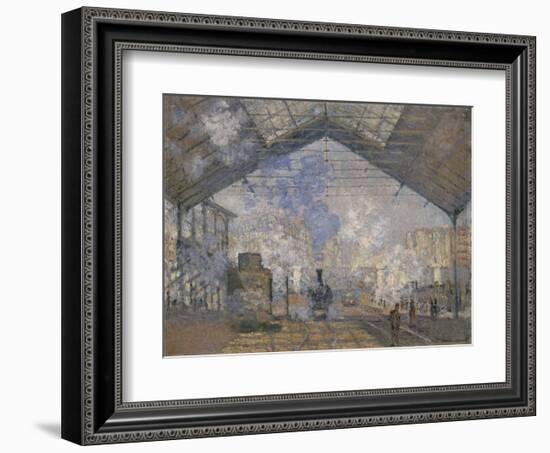 The Saint-Lazare Station, 1877-Claude Monet-Framed Art Print