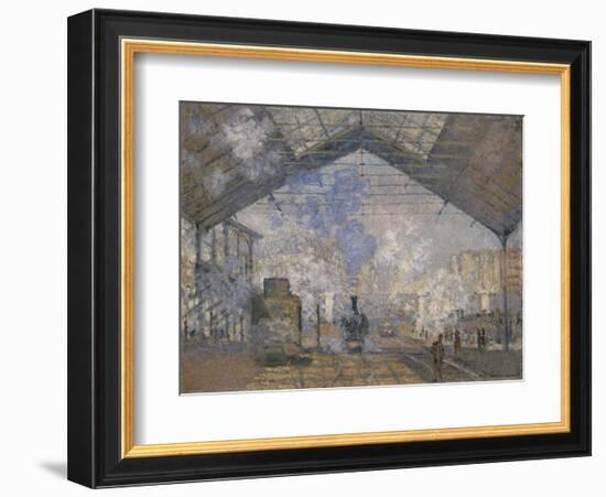 The Saint-Lazare Station, 1877-Claude Monet-Framed Art Print