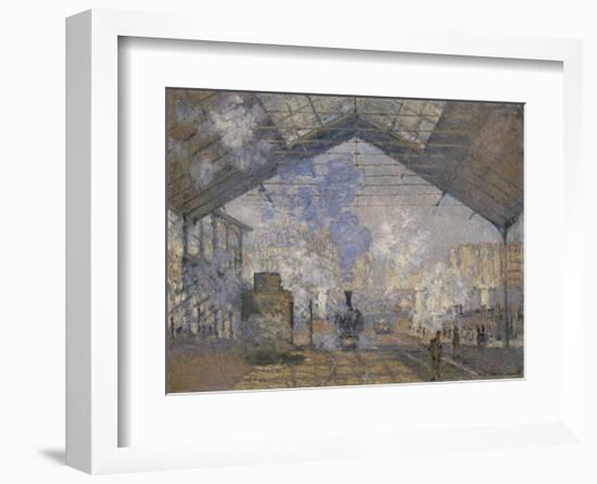 The Saint-Lazare Station, 1877-Claude Monet-Framed Art Print