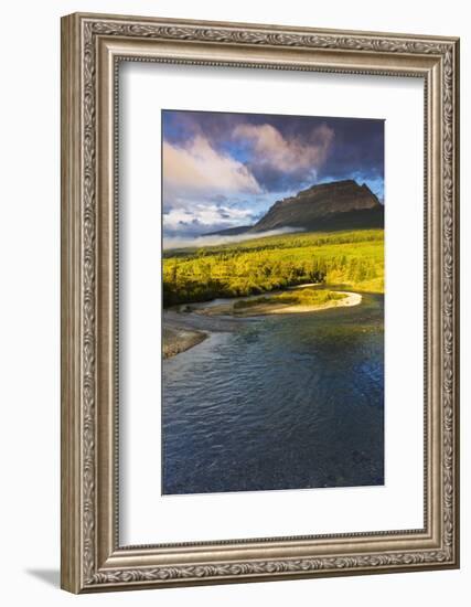 The Saint Mary River under Flattop Mountain, Glacier National Park, Montana, Usa-Russ Bishop-Framed Photographic Print