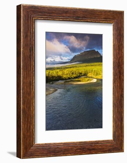 The Saint Mary River under Flattop Mountain, Glacier National Park, Montana, Usa-Russ Bishop-Framed Photographic Print