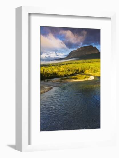 The Saint Mary River under Flattop Mountain, Glacier National Park, Montana, Usa-Russ Bishop-Framed Photographic Print