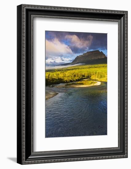 The Saint Mary River under Flattop Mountain, Glacier National Park, Montana, Usa-Russ Bishop-Framed Photographic Print