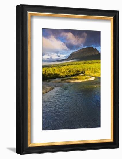 The Saint Mary River under Flattop Mountain, Glacier National Park, Montana, Usa-Russ Bishop-Framed Photographic Print