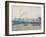 The Saint-Sever Bridge, Rouen: Mist, 1896-Camille Pissarro-Framed Giclee Print