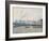 The Saint-Sever Bridge, Rouen: Mist, 1896-Camille Pissarro-Framed Giclee Print