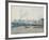 The Saint-Sever Bridge, Rouen: Mist, 1896-Camille Pissarro-Framed Giclee Print