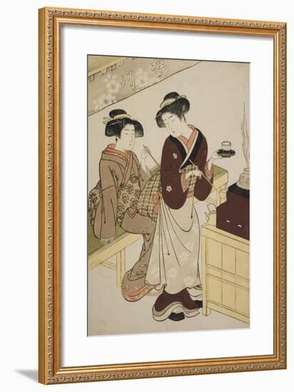 The Sakuragawa Teahouse, C.1777-Kitao Shigemasa-Framed Giclee Print