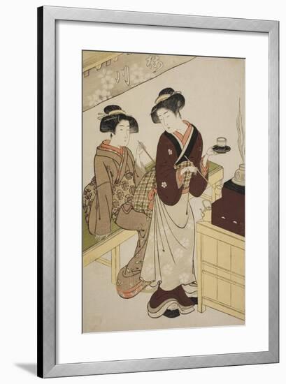 The Sakuragawa Teahouse, C.1777-Kitao Shigemasa-Framed Giclee Print