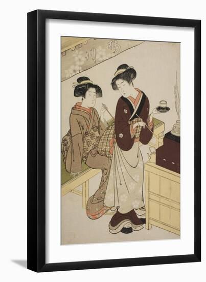 The Sakuragawa Teahouse, C.1777-Kitao Shigemasa-Framed Giclee Print