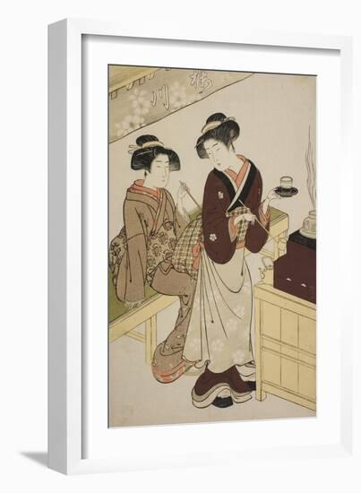 The Sakuragawa Teahouse, C.1777-Kitao Shigemasa-Framed Giclee Print