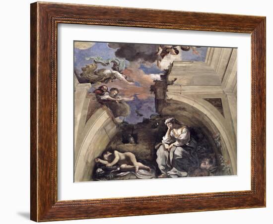 The "Sala Di Aurora" Detail of an Allegory of Night, 1621-Guercino (Giovanni Francesco Barbieri)-Framed Giclee Print