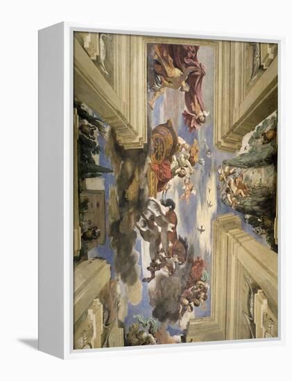 The "Sala Di Aurora" Detail of the Ceiling Depicting Dawn's Chariot, 1621-Guercino (Giovanni Francesco Barbieri)-Framed Premier Image Canvas