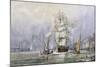 The 'Salamis' Passing Greenwich-John Sutton-Mounted Giclee Print