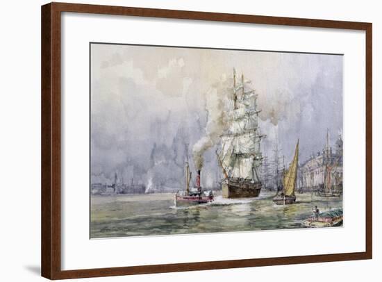 The 'Salamis' Passing Greenwich-John Sutton-Framed Giclee Print
