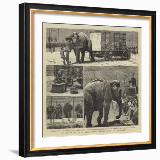 The Sale by Auction of Myers' Great American Circus and Hippodrome-John Charles Dollman-Framed Giclee Print