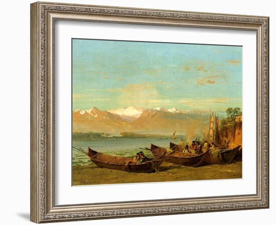 The Salmon Festival, Columbia River, C.1888-Thomas Hill-Framed Giclee Print