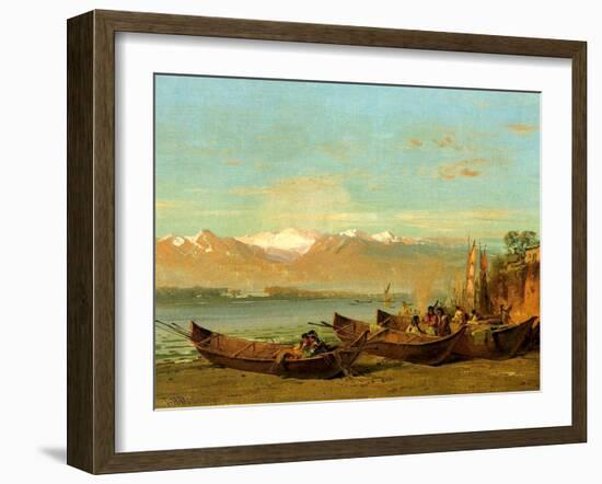 The Salmon Festival, Columbia River, C.1888-Thomas Hill-Framed Giclee Print