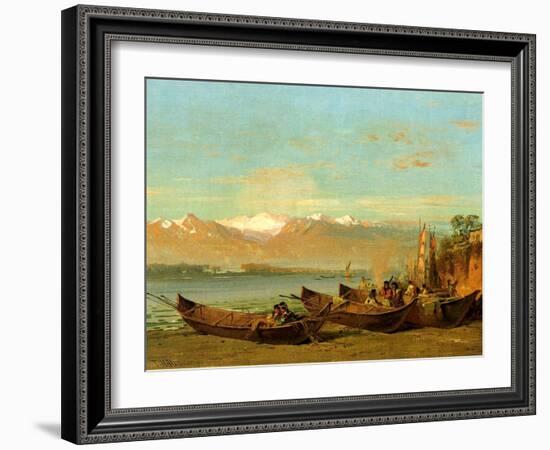 The Salmon Festival, Columbia River, C.1888-Thomas Hill-Framed Giclee Print