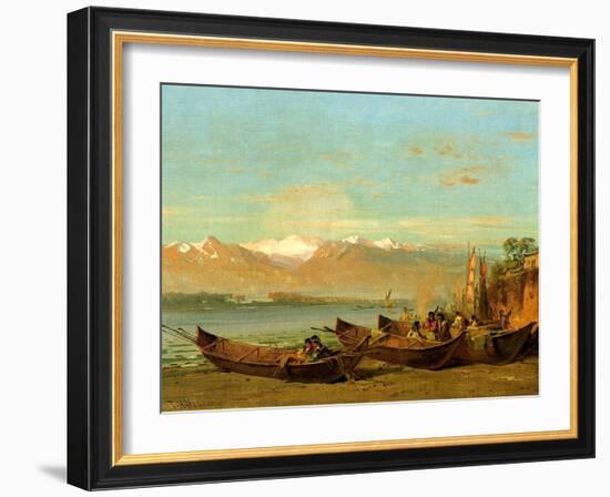 The Salmon Festival, Columbia River, C.1888-Thomas Hill-Framed Giclee Print