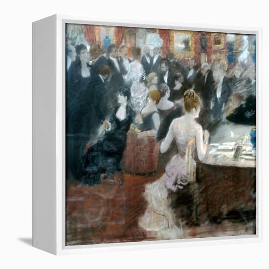 The Salon of Princess Mathilde-Giuseppe De Nittis-Framed Premier Image Canvas